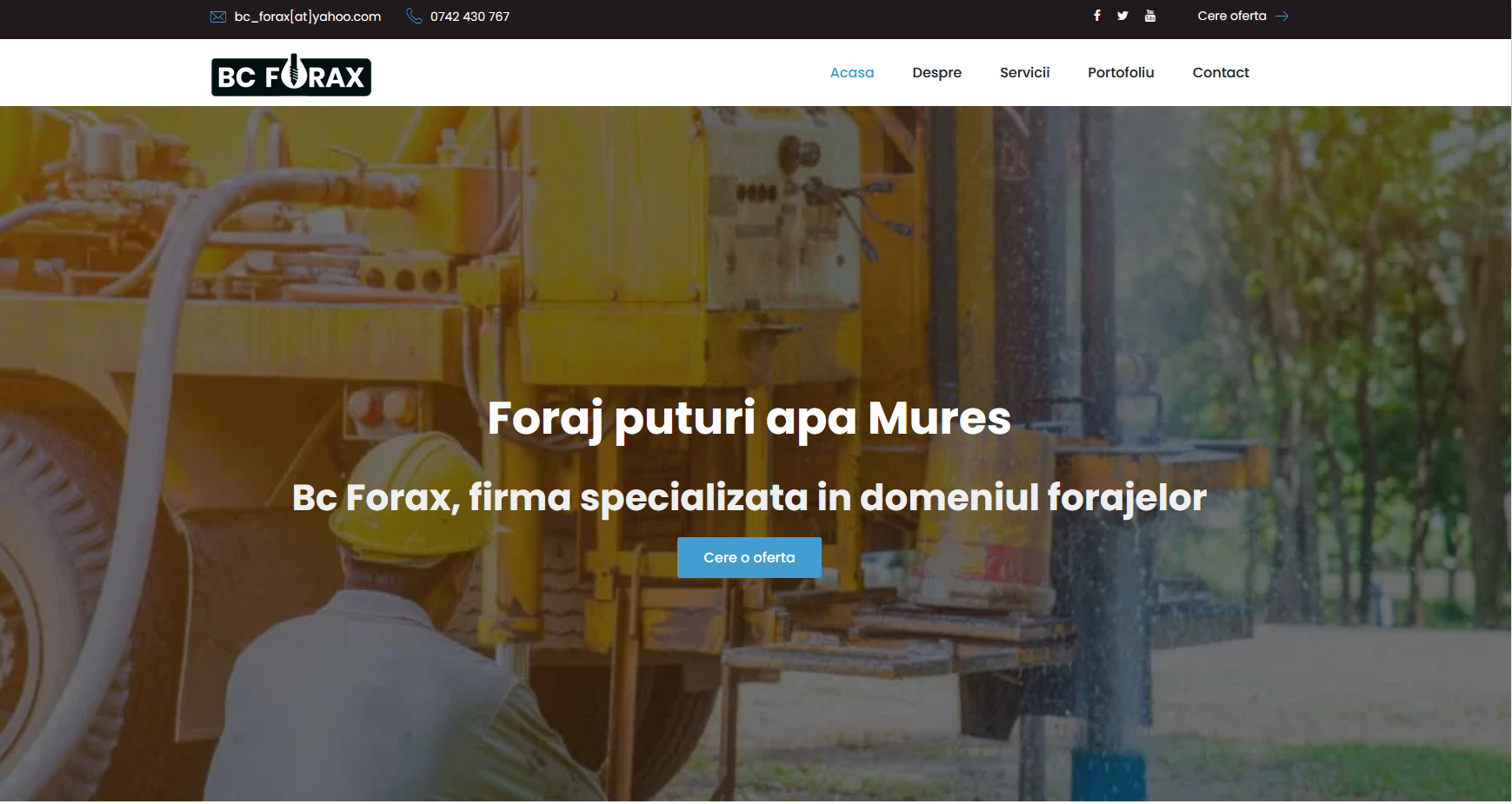 BC Forax — Foraj Puțuri Apă Mureș